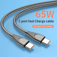 USB C Cable to USB Type C Cable 65W Super Fast Charger Cord Zinc Alloy USB C to Type-C Cable for Samsung MacBook Huawei Xiaomi