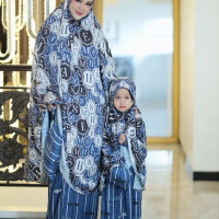 Mukena mecca series mshee 2 in 1 ( set mom end kids ) all size