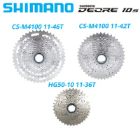 Shimano Deore 10 Speed Bike Cassette M6000 M4100 HG50 HG500 CS-M4100 10S 10V SLX XT MTB Mountain Bicycle Freewheel 36T 42T 46T