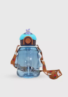 WAKAKIDS Wakakids Botol Minum Anak Plastik Model Boneka dengan Sedotan dan Tali Panjang Free Sticker Lucu 2D dan 3D 1 Liter K262 Venhs Biru