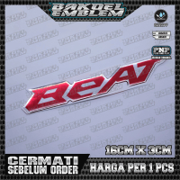 emblem timbul beat merah, emblem timbul honda beat merah
