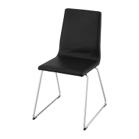 LILLÅNÄS 餐椅, 鍍鉻/bomstad 黑色