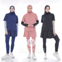 Setelan Baju Olahraga Wanita Terbaru Legging Rok Skirt Perempuan Sport Badminton Senam Lari Renang B