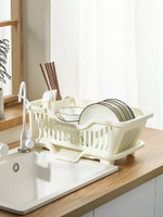 碗筷瀝水收納盒廚房碗盤收納籃水槽碗碟架日式家用臺面濾水碗柜筐