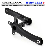 GOLDIX Ultralight Carbon Fiber Bicycle Crank 110BCD Road Bike Crankset 170mm for SHIMANO and SRAM 11 12S Transmission Systems