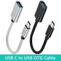 OTG Type C Cable Adapter USB to Type C Adapter Connector for Xiaomi Samsung S20 Huawei OTG Data Cable Converter for MacBook Pro