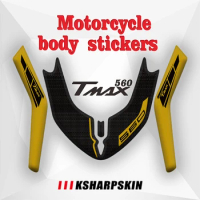 KSHARPSKIN motorcycle 3D gel fuel tank protection pad Moto fish bone sticker engine body decal kit for TMAX560 tmax 560