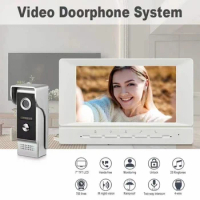 SmartYIBA 7 Inch Video Door Phone Wired Color Video Door Bell Home Intercom System For Villas Security Protection