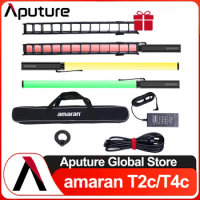 Aputure Amaran T2c/T4c Tube Light 2500-7500K RGB Full Color Handled LED Video Light Stick with Storage Box