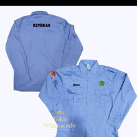 Kemeja KEMENAG | Kemeja Kerja Kemenag Logo kemenag - Bestseller New
