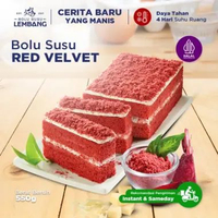 Bolu Susu Lembang Red Velvet - Reguler Pack (550gr) Oleh-oleh Khas Bandung