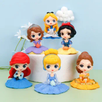 Disney Anime Q Posket Sweetiny Cinderella Alice Tinker Bell PVC Cute Dolls Collectible Model Toy birthday Christmas Gift