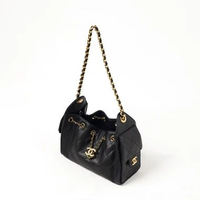 Tas CHANEL C25 GHW CAVIAR LEATHER BLACK MINI HANDBAG 100% ORIGINAL 22X10X16CM