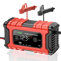 12V6A 電瓶智能充電器 汽車摩托車電瓶充電機 數碼修復充電器【Snowbelle優選】