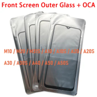 NEW Front Outer Glass Lens With OCA Glue For Samsung M10 M20 M31S A10 A10S A20 A20S A30 A30S A40 A50 A50S LCD Screen Touch Panel