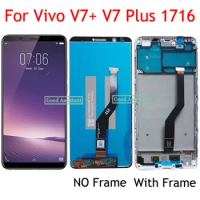 White/Black 6.0 Inch For Vivo V7+ / V7 Plus 1716 LCD Display Touch Screen Digitizer Assembly Replacement / With Frame