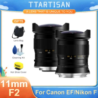 TTArtisan 11mm F2.8 Full Frame Ultra Wide Angle Fisheye Lens for Canon EF Mount 6D 6D2 5D4 5D3 Nikon F Mount DSLR Camera