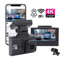 Smart 2.45 Inch Car Dvr Wifi Dash Cam Gps 4k Dashboard Front and Rear 4k Dashcam Dual Dash Cam Dashcam 70 Mai