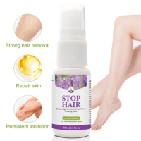 Permanant Hair Growth Removal Inhibitor Spray Beard Bikini Intimate Legs Body Armpit Painless Facial Stop Hair Depilatory 20ml