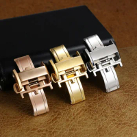 Watch accessories steel buckle for Longines famous craftsman flag series buckle strap stainless steel butterfly buckle