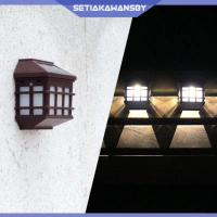 Lampu Solar Dinding 4 LED / Lampu Solar LED Tenaga Surya Bisa Ganti Baterai
