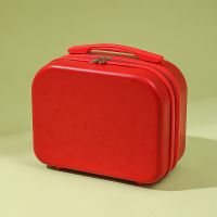 FEN กระเป๋าเครื่องสำอางขนาดเล็กกระเป๋าเดินทางขนาดเล็ก 14 นิ้วกระเป๋าเดินทางสีแดงของที่ระลึกรหัสผ่านกระเป๋าเดินทางกล่องของขวัญปีใหม่ 1223