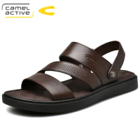 Camel Active 2019 New High Quality Summer Men Sandals Genuine Leather Comfortable Cow Leather Shoes Fashion Casual Shoes 19365