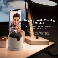 ศัพท์มือถือ Gimbal Stabilizer Anti-Shake ถ่ายภาพการติดตามใบหน้าถ่ายภาพวิดีโอ360 ° หมุนอัตโนมัติ