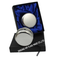 400PCS/LOT Fashion Round Stainless Steel Silver yoyo Toy for Kids in black gift box ,personalized logo accept
