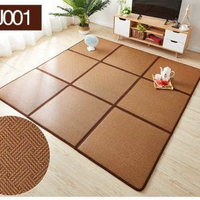 內地直送 - 日式藤編地墊可摺疊臥室地毯客廳夏季涼蓆榻榻米墊休閒打地鋪地毯