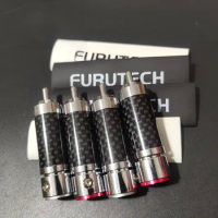 Japan Furukawa original Furutech CF-102(R) hi-end rhodium-plated RCA lotus plug solder-free self-locking terminal Send logo tube