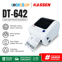 Kassen DT-642 Printer Label Direct Thermal Barcode Resi