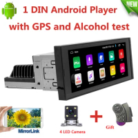 NEW 1Din Android 10.1 Car Radio Multimedia Video Player Auto Stereo GPS map mirror link Apple/Android radio with alcohol tester