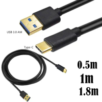 5Gbps USB3.0 A to USB Type C Cable for iPad Pro SSD M2 Enclosure Switch SSD NVME M2 USB3.0 SuperSpeed Type C Data Cable