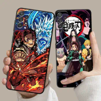 Demon Slayer Nezuko Anime Phone Case for Samsung Galaxy A12 A53 A52 A13 A51 A14 A71 A72 A73 A33 A21s Silicone Funda