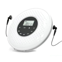 Portable CD Player with 3.5mm Wired Headphones Support TF Card MP3 Music Player A-B Repeat Function w/ LCD Display Touch Button