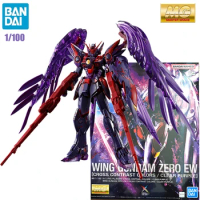 In Stock BANDAI Limited MG 1/100 WING GUNDAM ZERO EW [CROSS CONTRAST COLORS/CLEAR PURPLE] Anime Action Figures Assemby Model Toy