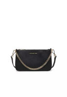 Michael Kors JET SET 黑色质感皮革女士单肩斜挎手提包