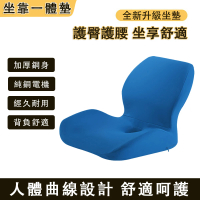 【安瀾】坐靠一體墊 記憶棉護腰墊 坐墊 靠墊(靠背墊 腰靠墊 座椅墊 護腰墊 緩解壓力 舒適呵護 可拆洗)