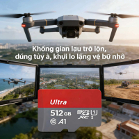 MicroSDHC 128GB Ultra, Class 10. Dung lượng cực lớn, lưu trữ video 2K/4K từ camera hành trình, hàng 