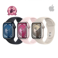【Apple】B+ 級福利品 Apple Watch S9 GPS 41mm 鋁金屬錶殼(副廠配件/錶帶顏色隨機)