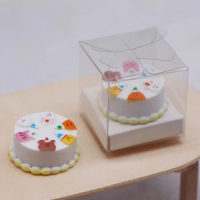 Doll House Mini Simulation Baking Dessert Birthday Cake Model Doll House Home Scene Decoration