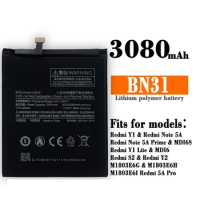 Phone Battery For Redmi Note 5A Prime S2 Battery Xiaomi Mi 5X A1 Mi5X BN31 Replacement Bateria 5A Pro Y1 MiA1 Lite