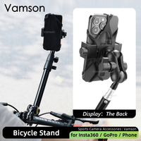 Vamson จักรยานศัพท์มือถือ Monopod Handlebar Mount cket สำหรับ 14สมาร์ทโฟน Samsung จักรยานที่มองไม่เห็น Selfie Stick