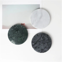 Creative Luxury Marble Ceramic Coaster Drink Coffee Cup Mat Tea Pad Dining Table Placemats Table Black White Decoration 1PCS