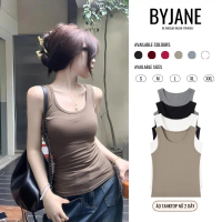 🍂FREE SHIP🍂Áo ba lỗ nữ cotton mát BYJANE ( Từ 39kg-62Kg) áo 2 dây bản to, áo tanktop phù hợp đi tập-