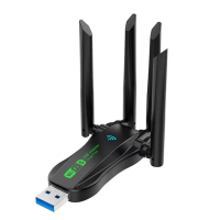 Kad Rangkaian Wayarles USB 1300Mbps Gigabit 5G Dual Band Tanpa Pemacu WiFi 6 Penerima Wayarles Kompu