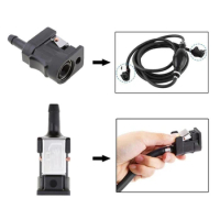 1 Set 1/4Inch 6Mm Male &amp; 5/16 Inch 8Mm Female Fuel Line Hose Adapter Fitting Pipe Connector Black