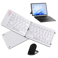 Mini Portable Blue Tooth Keyboard Blue Tooth Wireless Keyboard Foldable Keyboard Wireless For Most Tablet I pad Laptops Phones