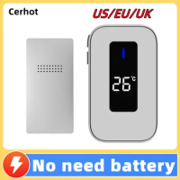 Cerhot Self Powered Outdoor Wireless Doorbell With Temperature Display 100m Waterproof Door Bell Sets 38 Songs Ring Home Welcome